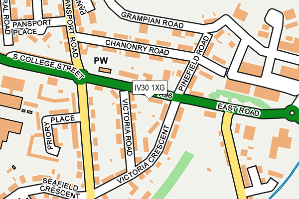 IV30 1XG map - OS OpenMap – Local (Ordnance Survey)
