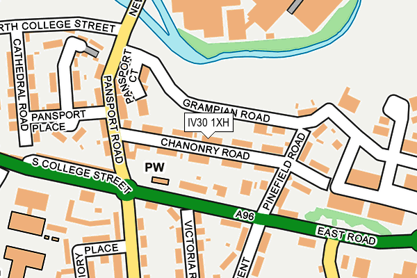 IV30 1XH map - OS OpenMap – Local (Ordnance Survey)