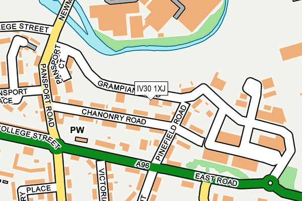 IV30 1XJ map - OS OpenMap – Local (Ordnance Survey)