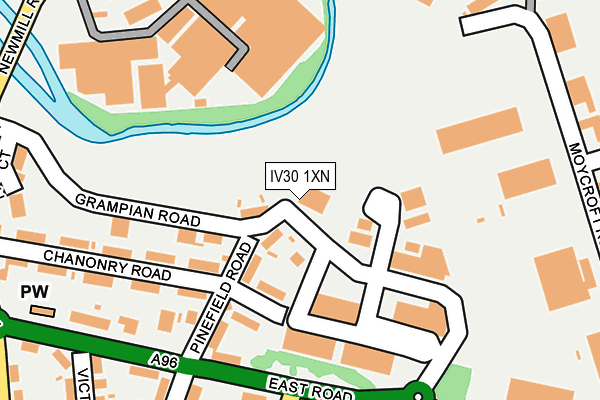 IV30 1XN map - OS OpenMap – Local (Ordnance Survey)