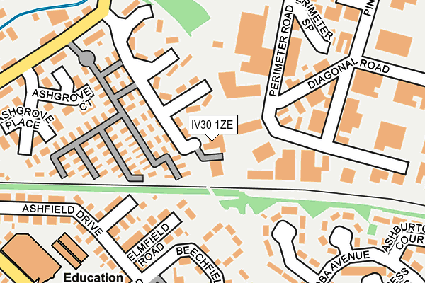 IV30 1ZE map - OS OpenMap – Local (Ordnance Survey)