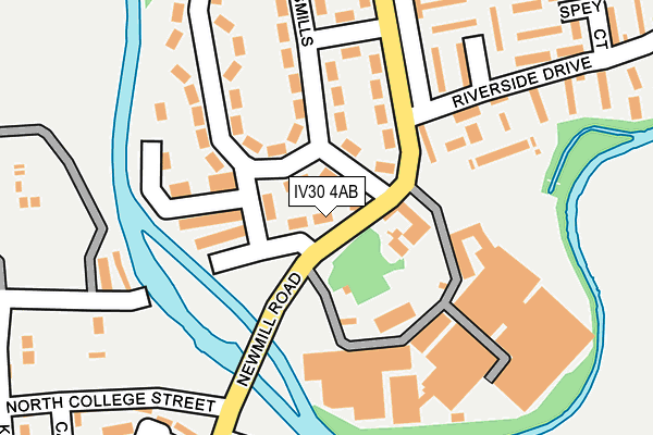 IV30 4AB map - OS OpenMap – Local (Ordnance Survey)