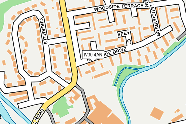 IV30 4AN map - OS OpenMap – Local (Ordnance Survey)