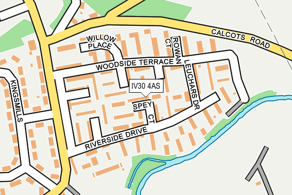 IV30 4AS map - OS OpenMap – Local (Ordnance Survey)