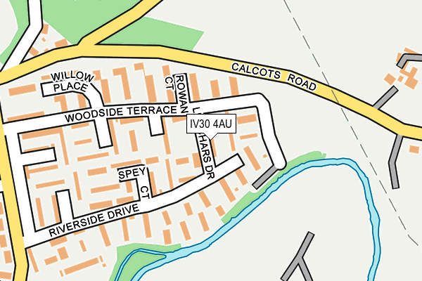 IV30 4AU map - OS OpenMap – Local (Ordnance Survey)