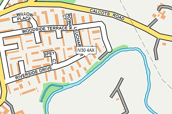IV30 4AX map - OS OpenMap – Local (Ordnance Survey)