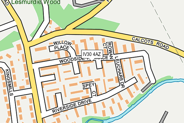 IV30 4AZ map - OS OpenMap – Local (Ordnance Survey)