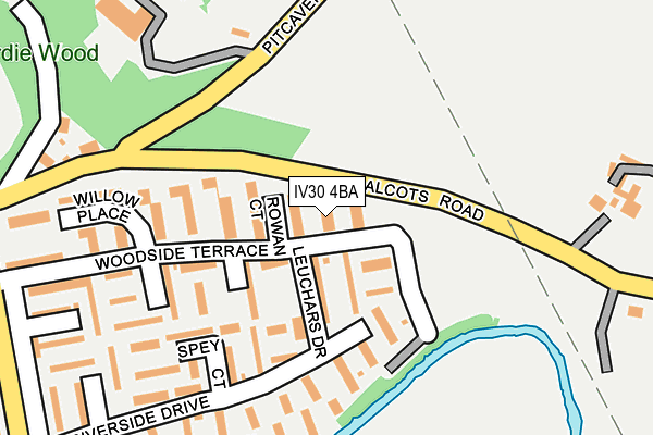 IV30 4BA map - OS OpenMap – Local (Ordnance Survey)