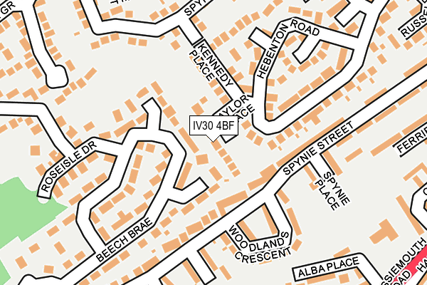 IV30 4BF map - OS OpenMap – Local (Ordnance Survey)