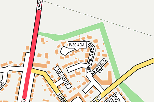 IV30 4DA map - OS OpenMap – Local (Ordnance Survey)