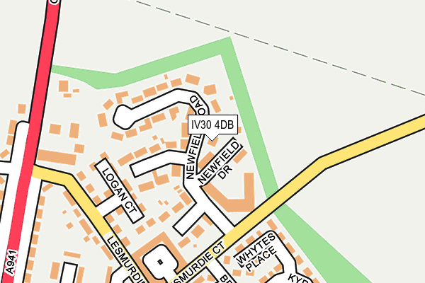 IV30 4DB map - OS OpenMap – Local (Ordnance Survey)