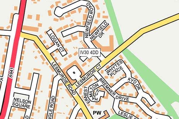 IV30 4DD map - OS OpenMap – Local (Ordnance Survey)