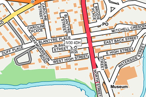 IV30 4DH map - OS OpenMap – Local (Ordnance Survey)