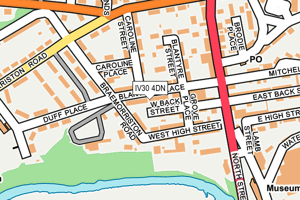 IV30 4DN map - OS OpenMap – Local (Ordnance Survey)
