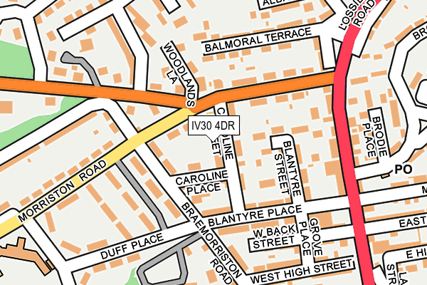 IV30 4DR map - OS OpenMap – Local (Ordnance Survey)