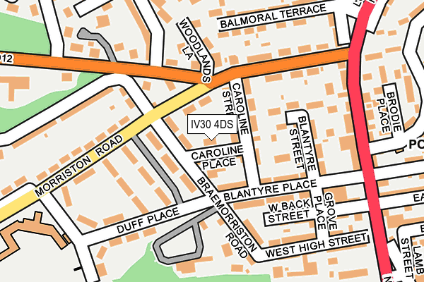 IV30 4DS map - OS OpenMap – Local (Ordnance Survey)