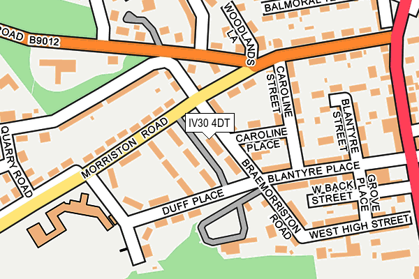 IV30 4DT map - OS OpenMap – Local (Ordnance Survey)