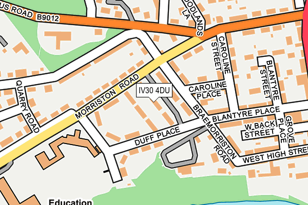 IV30 4DU map - OS OpenMap – Local (Ordnance Survey)