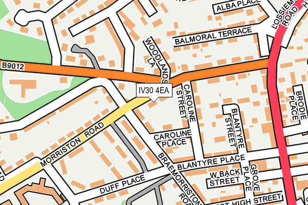 IV30 4EA map - OS OpenMap – Local (Ordnance Survey)