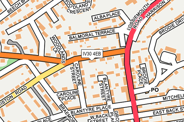 IV30 4EB map - OS OpenMap – Local (Ordnance Survey)
