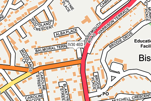 IV30 4ED map - OS OpenMap – Local (Ordnance Survey)