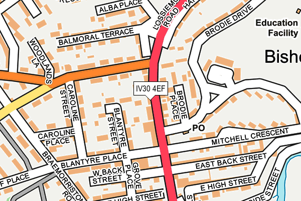 IV30 4EF map - OS OpenMap – Local (Ordnance Survey)