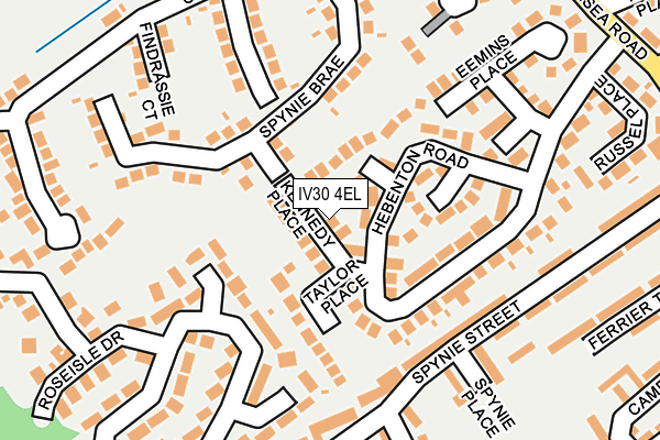 IV30 4EL map - OS OpenMap – Local (Ordnance Survey)
