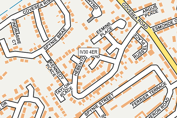 IV30 4ER map - OS OpenMap – Local (Ordnance Survey)