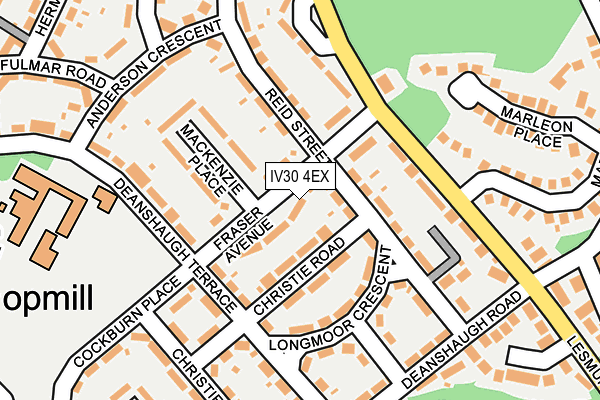 IV30 4EX map - OS OpenMap – Local (Ordnance Survey)
