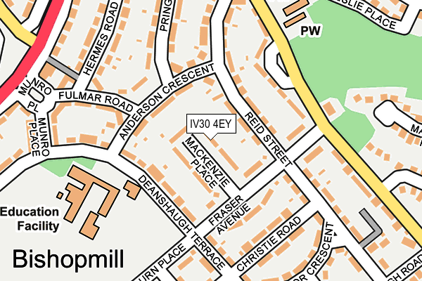 IV30 4EY map - OS OpenMap – Local (Ordnance Survey)