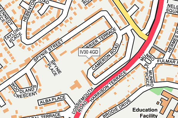 IV30 4GD map - OS OpenMap – Local (Ordnance Survey)