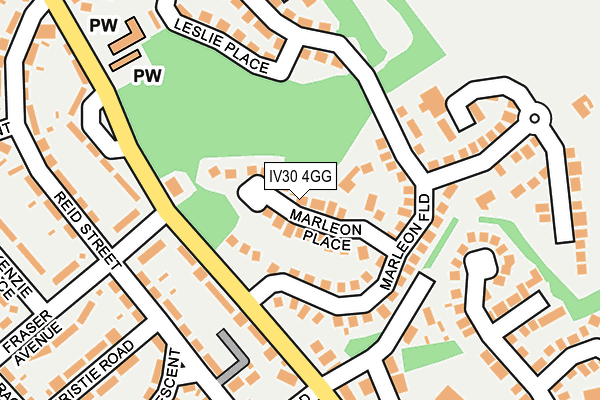 IV30 4GG map - OS OpenMap – Local (Ordnance Survey)