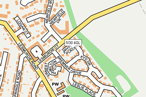 IV30 4GL map - OS OpenMap – Local (Ordnance Survey)