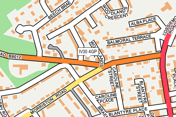 IV30 4GP map - OS OpenMap – Local (Ordnance Survey)