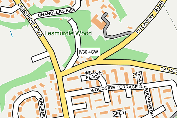 IV30 4GW map - OS OpenMap – Local (Ordnance Survey)