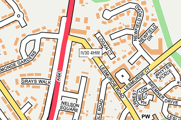 IV30 4HW map - OS OpenMap – Local (Ordnance Survey)