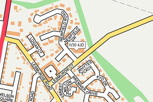 IV30 4JD map - OS OpenMap – Local (Ordnance Survey)