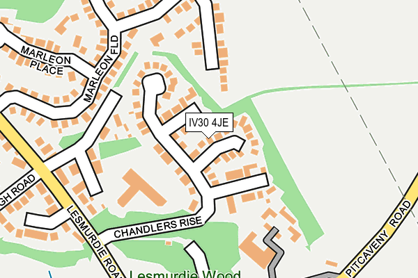 IV30 4JE map - OS OpenMap – Local (Ordnance Survey)