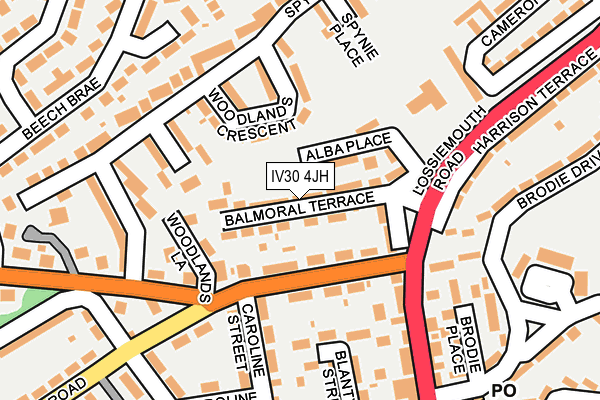 IV30 4JH map - OS OpenMap – Local (Ordnance Survey)