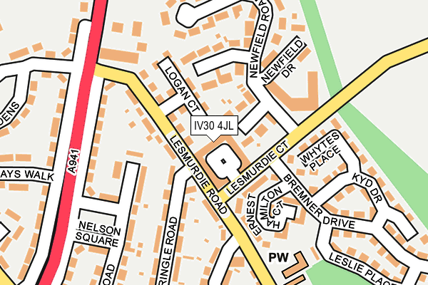 IV30 4JL map - OS OpenMap – Local (Ordnance Survey)