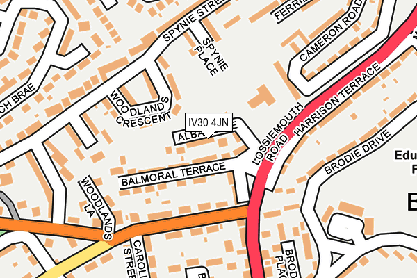IV30 4JN map - OS OpenMap – Local (Ordnance Survey)