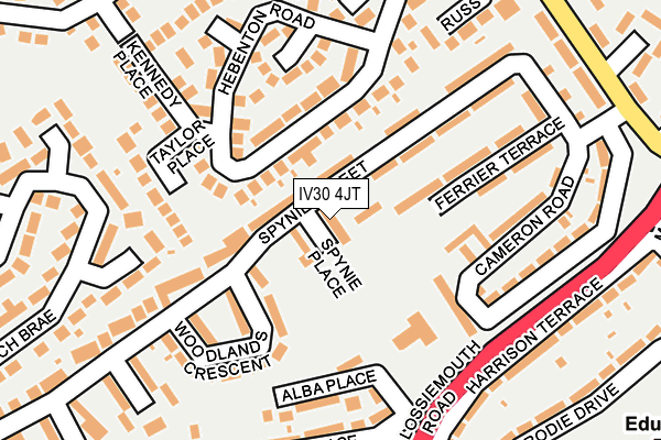 IV30 4JT map - OS OpenMap – Local (Ordnance Survey)