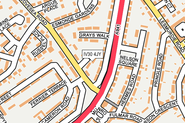 IV30 4JY map - OS OpenMap – Local (Ordnance Survey)