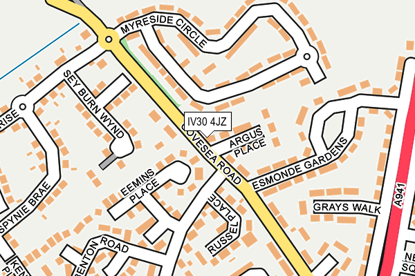 IV30 4JZ map - OS OpenMap – Local (Ordnance Survey)