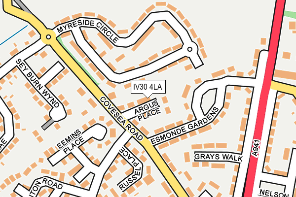 IV30 4LA map - OS OpenMap – Local (Ordnance Survey)