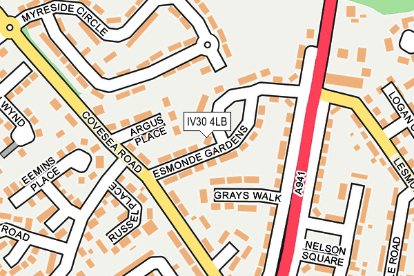 IV30 4LB map - OS OpenMap – Local (Ordnance Survey)