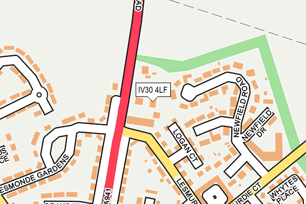 IV30 4LF map - OS OpenMap – Local (Ordnance Survey)