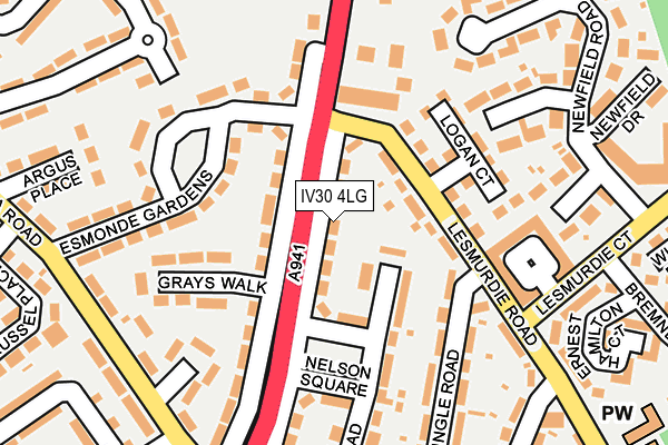 IV30 4LG map - OS OpenMap – Local (Ordnance Survey)