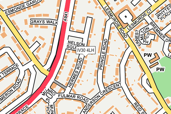 IV30 4LH map - OS OpenMap – Local (Ordnance Survey)