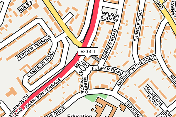 IV30 4LL map - OS OpenMap – Local (Ordnance Survey)